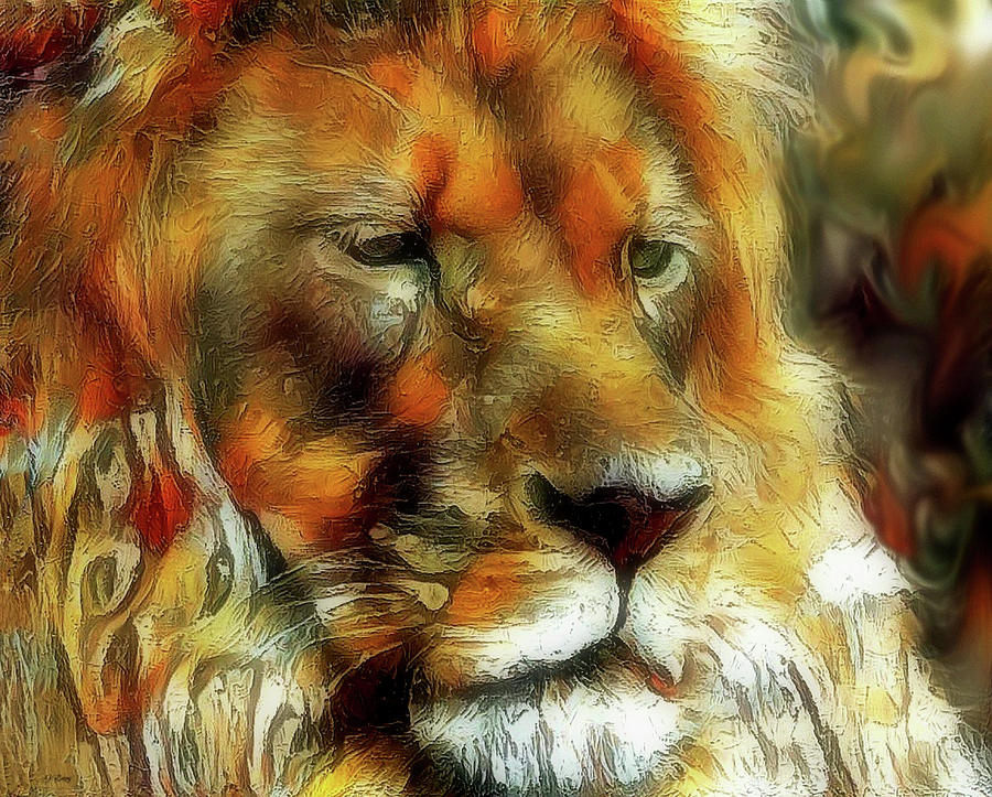 Wildlife Mixed Media - King Of The Jungle by Gayle Berry