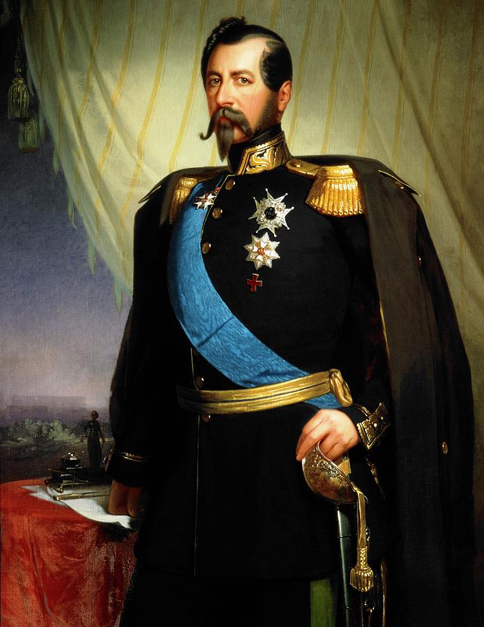 King Oscar I Bernadotte of Sweden and Norway 1799-1859 ,19th century. Painting by Album