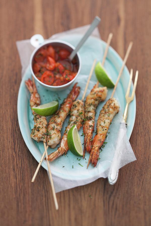 King Prawn Satay With Tomato Sauce Photograph by Michael Wissing Pixels
