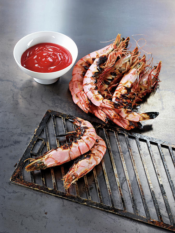 King Prawns Made In A Beefer With Sweet Chilli Ketchup Photograph by Tre Torri