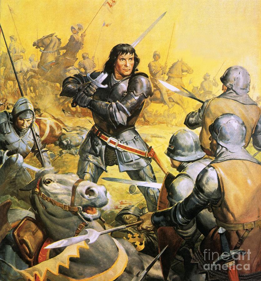 King Richard IIi In Battle Painting by James Edwin Mcconnell