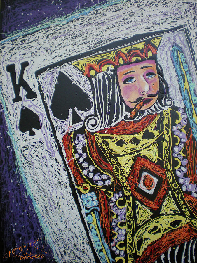 Modern Painting - King Spades 001 by Rock Demarco