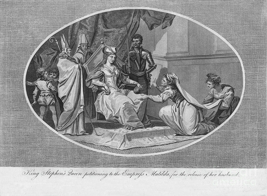 King Stephens Queen Petitioning Drawing by Print Collector