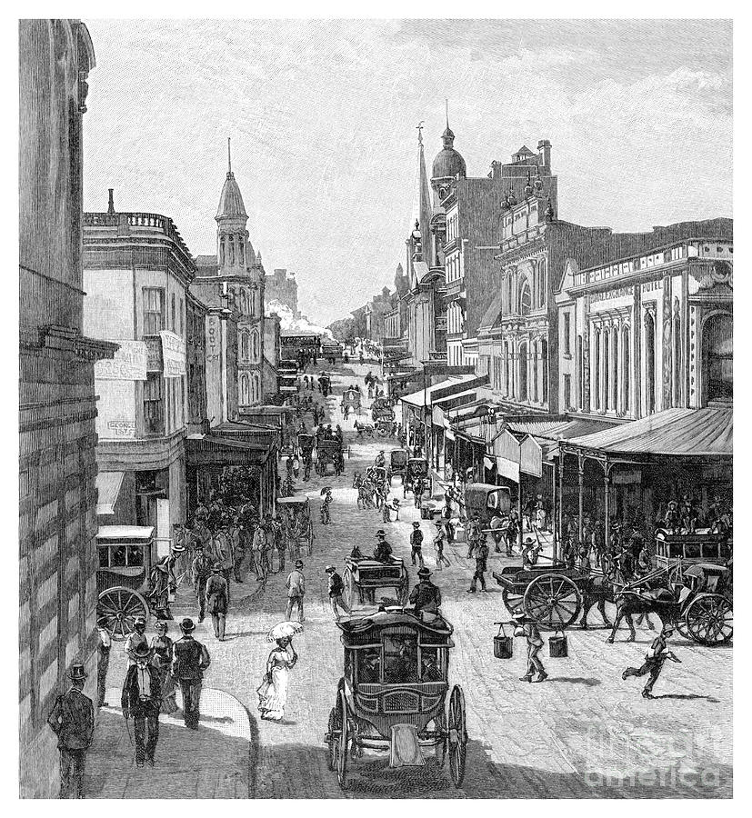 King Street, Sydney, New South Wales Drawing by Print Collector