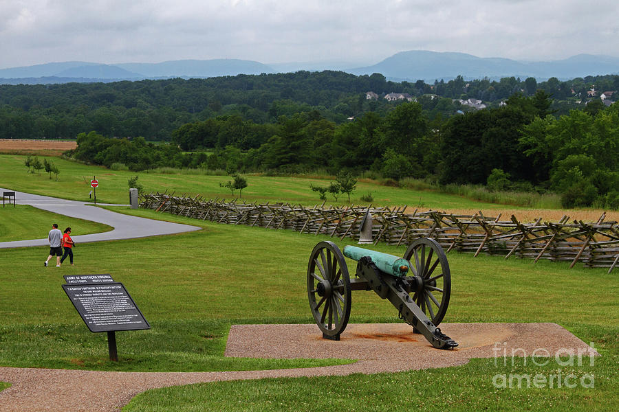 Summer Photograph - King William Artillery Marker and Cannon Gettysburg by James Brunker