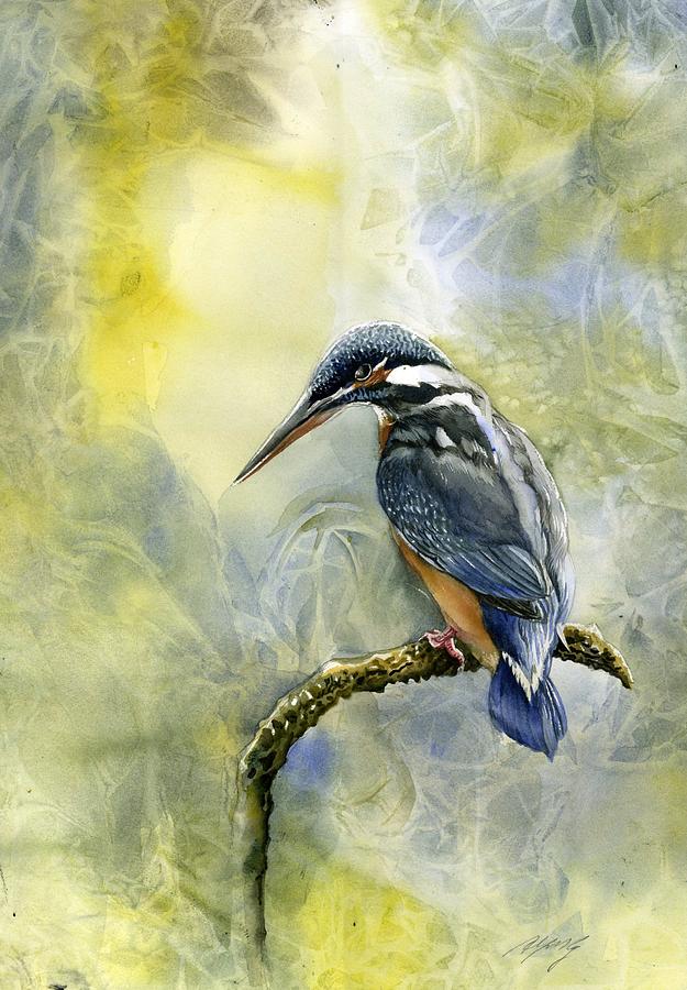 Kingfisher Painting by Alfred Ng