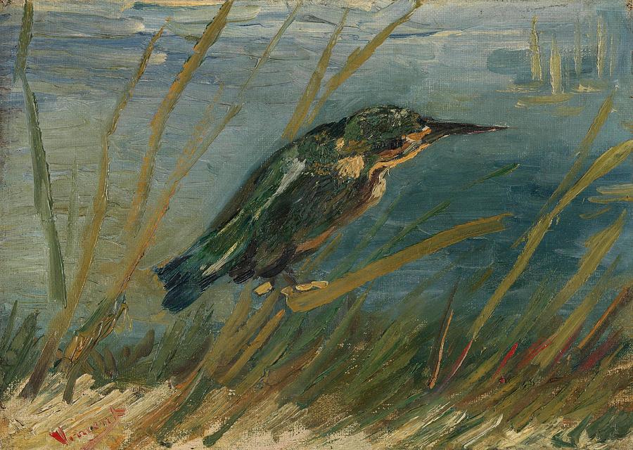 Kingfisher by the Waterside. Painting by Vincent van Gogh -1853-1890-