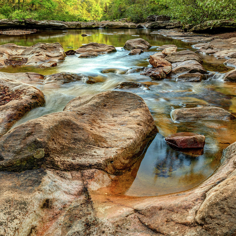 America Photograph - Kings River Falls Landscape 1x1 - Ozark National Forest by Gregory Ballos