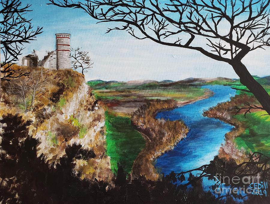 Kinnoull Hill, Perthshire, Scotland Painting by C E Dill