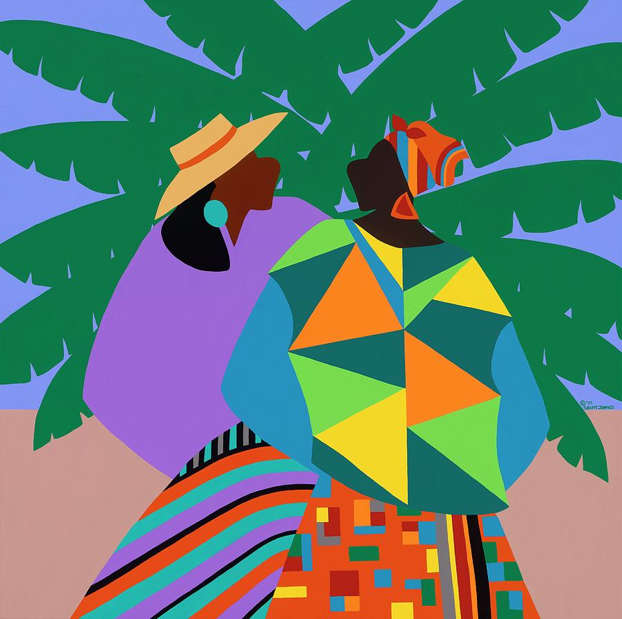 Gullah Painting - Kinship Sierra Leone by Synthia SAINT JAMES