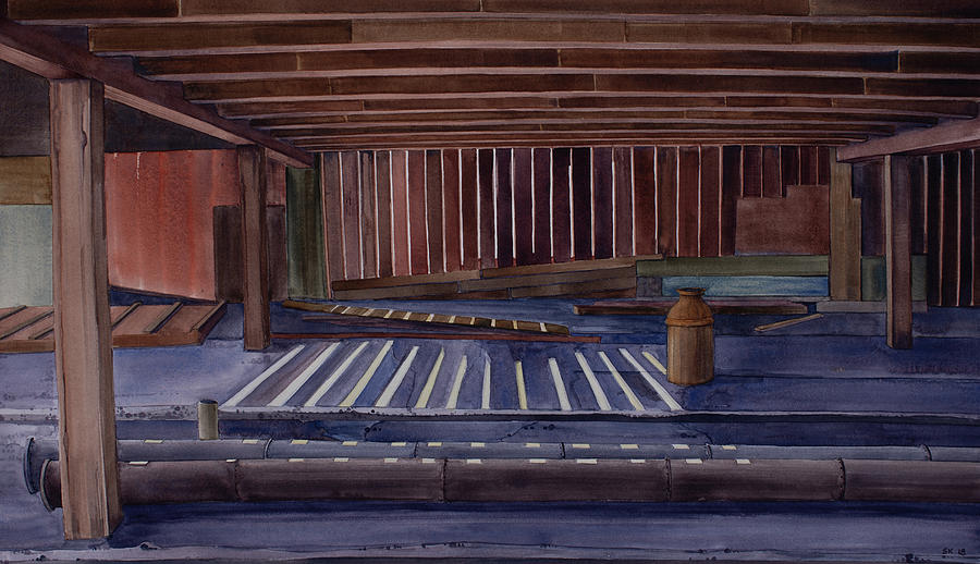 Kirby Farm Barn Interior Painting by Scott Kirby