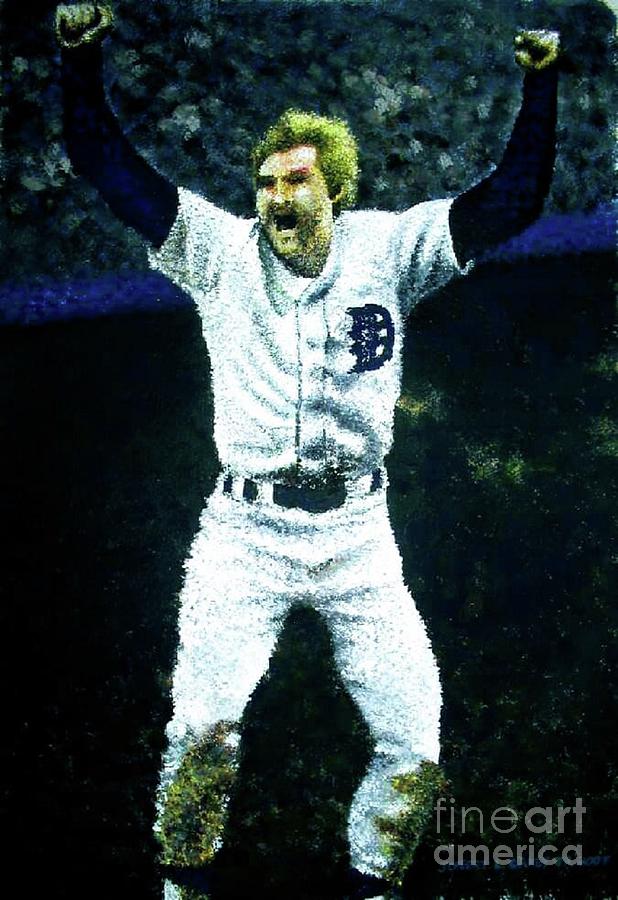 Kirk Gibson 1984 World Series Painting by Jeffery L Carey Jr - Pixels