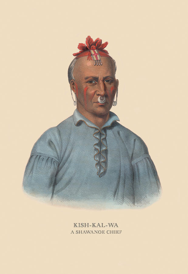 Kish-Kal-Wa (A Shawanoe Chief) Painting by Mckenney & Hall - Fine Art ...