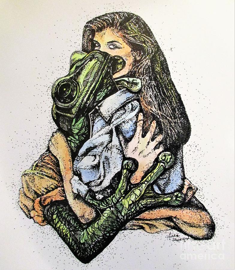 Kissed  A Frog Painting by Linda Shackelford