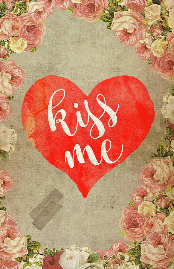 Flower Mixed Media - Kiss Me by Elo Marc