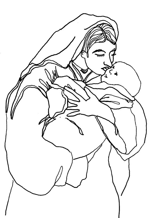 Kissing The Face Of God Drawing