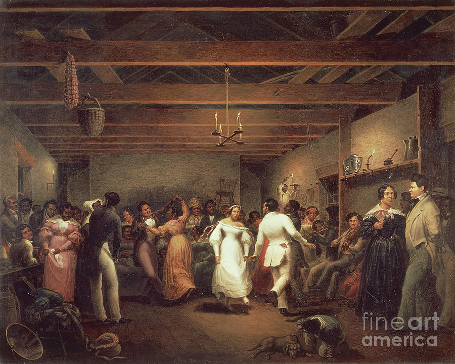 Kitchen Ball At White Sulphur Springs In Virginia By Christian Mayr, 1838 Painting by Christian Mayr