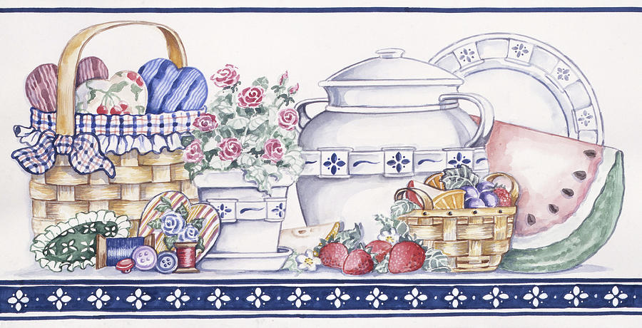 Kitchen Border Painting by Shelly Rasche