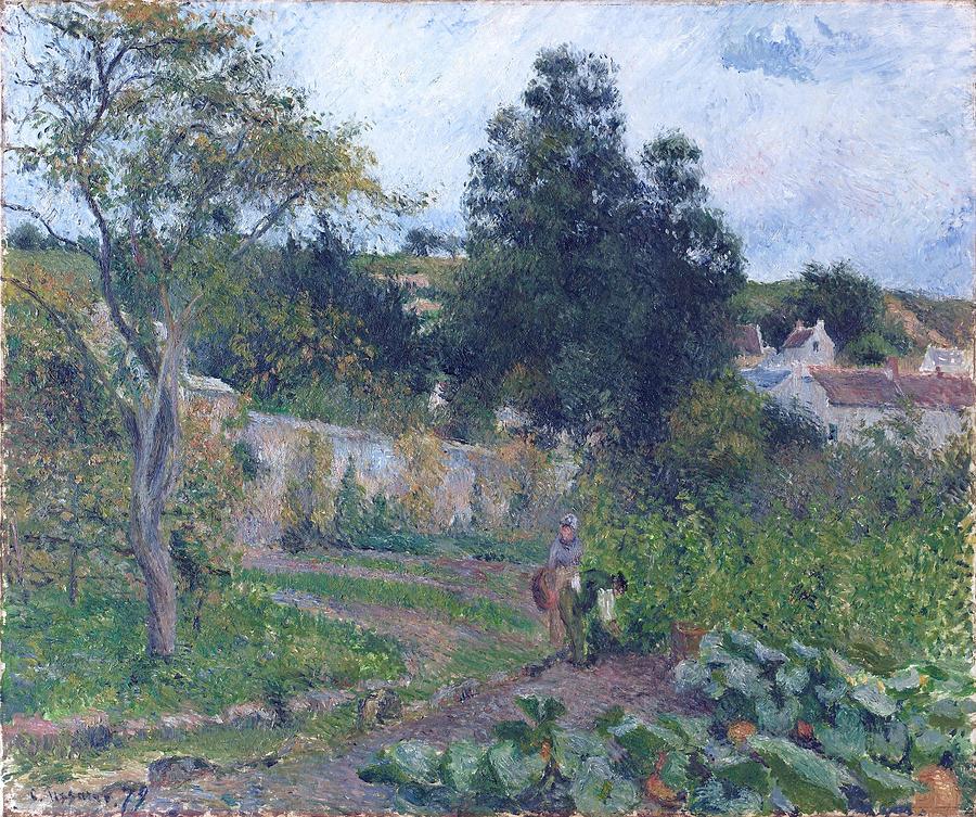 Camille Pissarro Painting - Kitchen Garden at the Hermitage, Pontoise, 1879 by Camille Pissarro