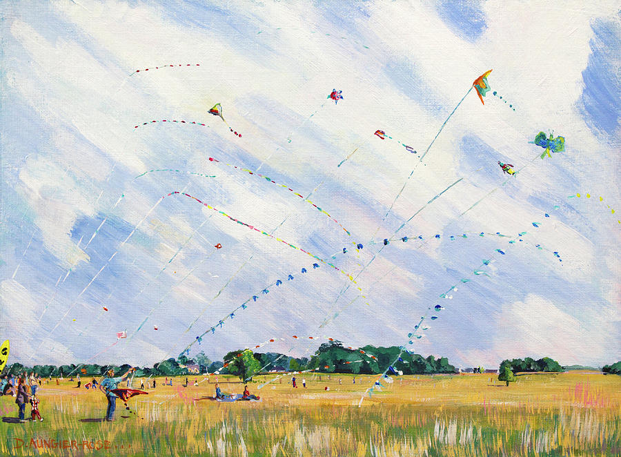 Kite Day Painting by Seeables Visual Arts