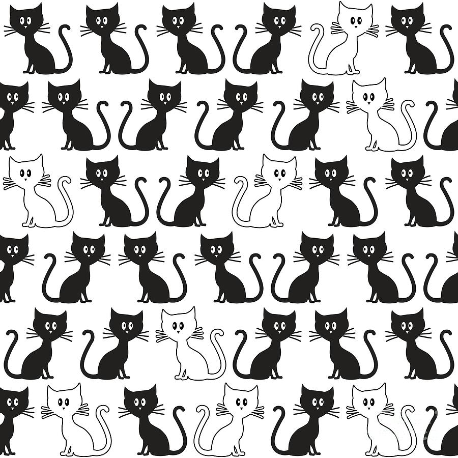 Kittens pattern Digital Art by Gaspar Avila
