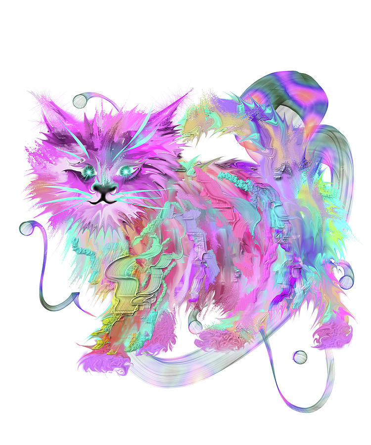 Animal Painting - Kitty 2 by Stephanie Analah