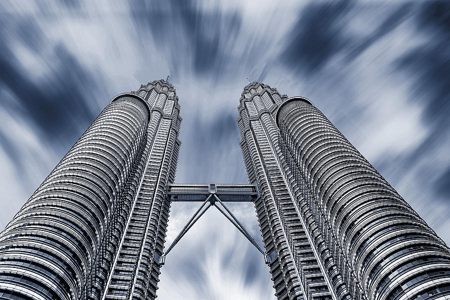 Architecture Photograph - Kl Twin Towers by Richard Kam