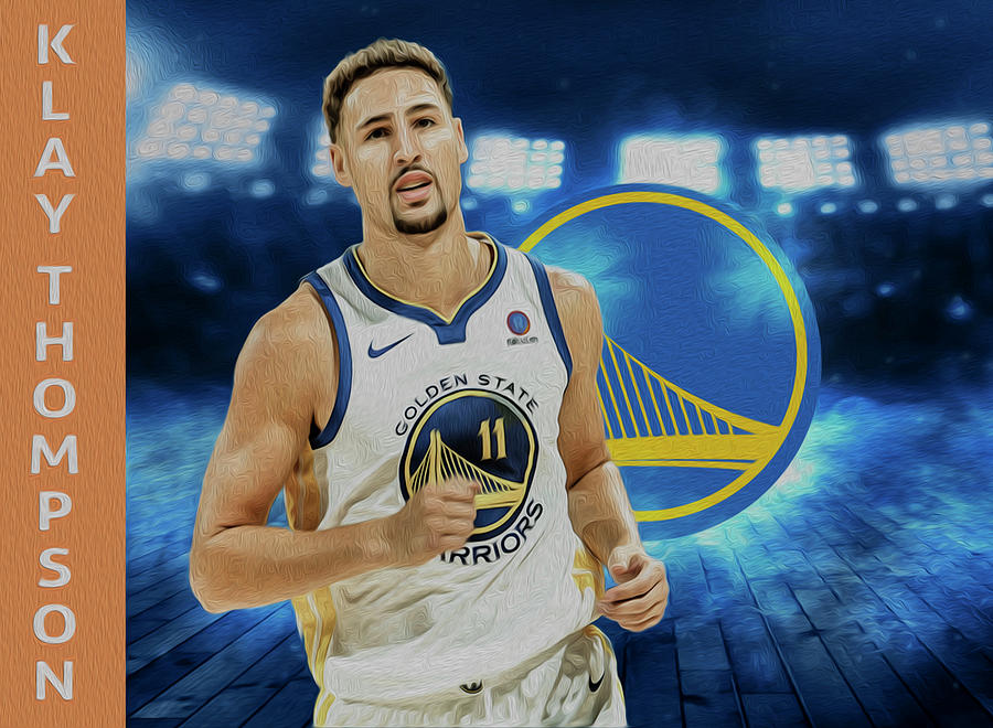 Klay Thompson Oil Paint Poster Painting by Jose Lugo - Fine Art America