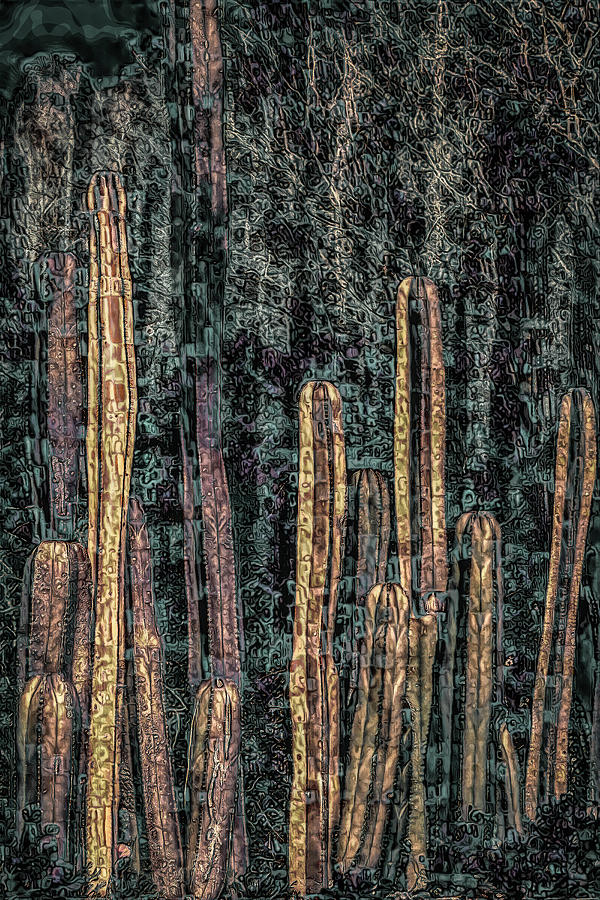 Klimt Cacti Trio A Digital Art by Sandra Nesbit