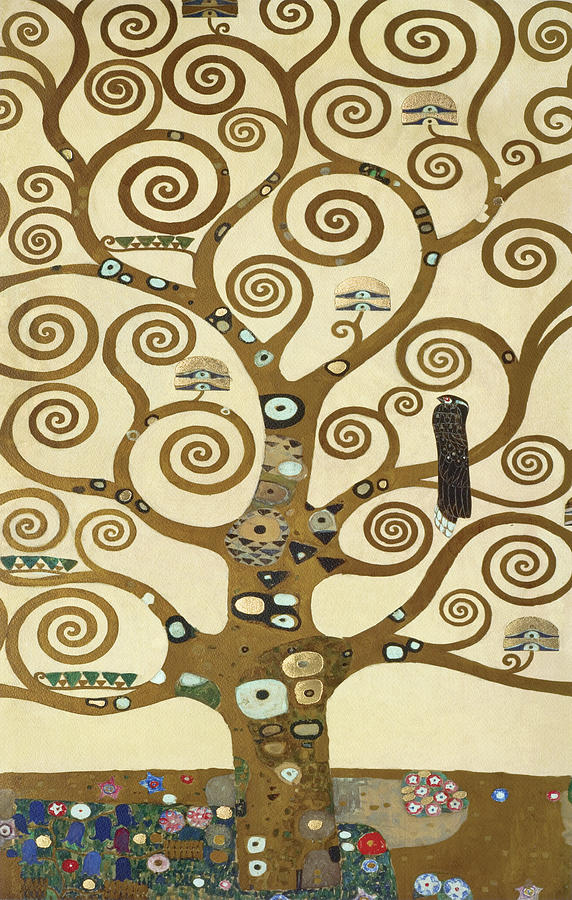 Nature Mixed Media - Klimt-tree Of Life by Portfolio Arts Group