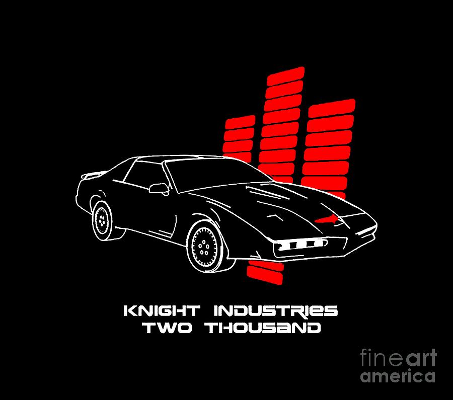 Movie Digital Art - Knight Industries two thousand by David Michael Hasselhoff