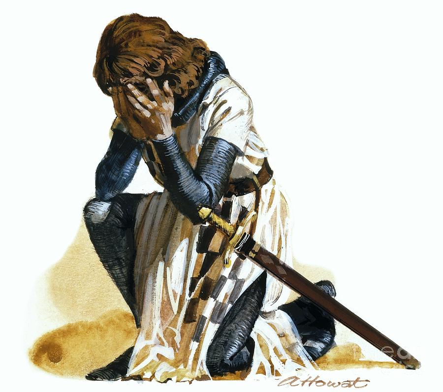 Knight Painting - Knight Lamenting by Andrew Howat