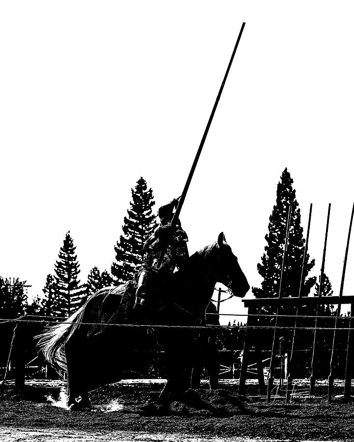 Horse Photograph - Knight Silhouette 02 by Jim Thompson