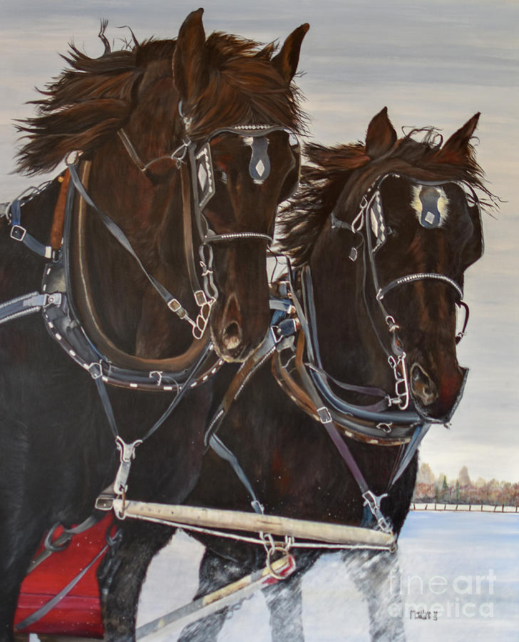 Knights On Four Painting by Marilyn McNish