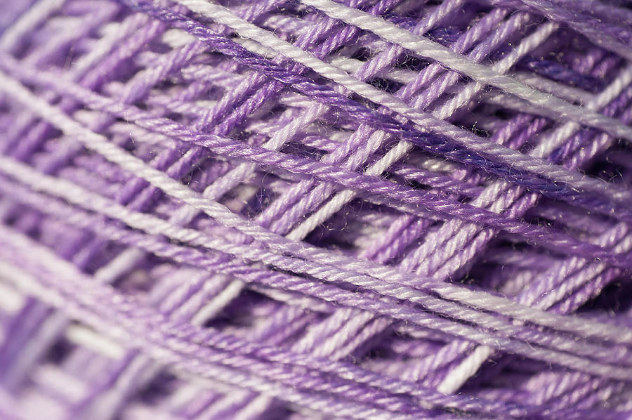 Knitting Hobbies Series. Pale Purple Yarn 1 Photograph by Jenny Rainbow