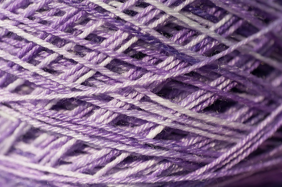 Knitting Hobbies Series. Pale Purple Yarn Photograph by Jenny Rainbow
