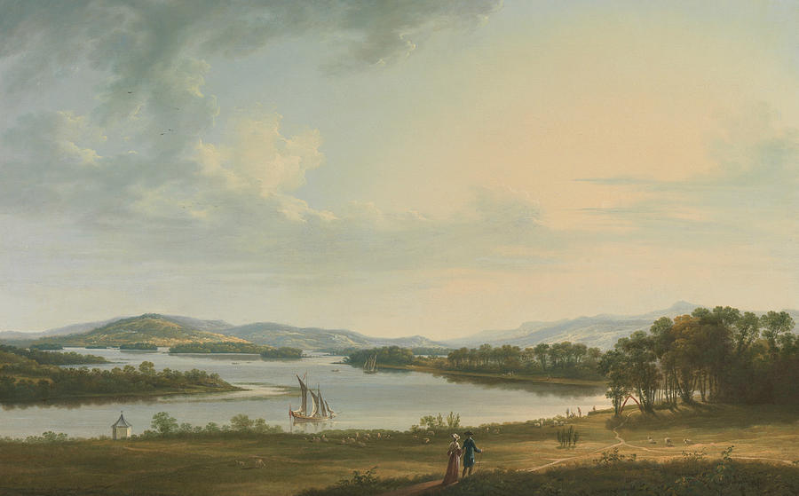 County Fermanagh Painting - Knock Ninney and Lough Erne from Bellisle, County Fermanagh, Ireland by Thomas Roberts