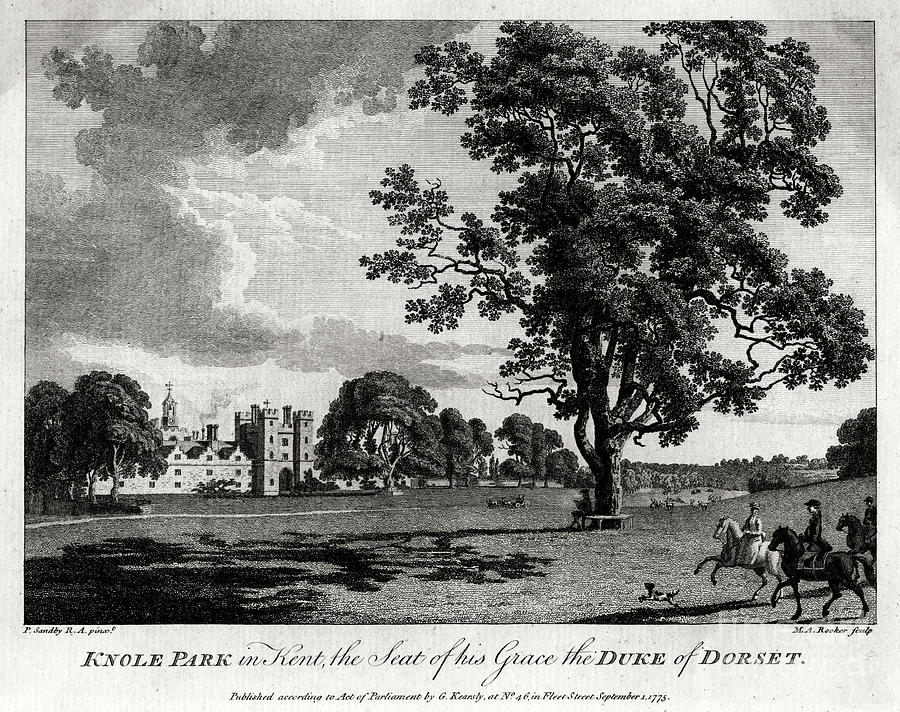 Knole Park In Kent, The Seat Drawing by Print Collector