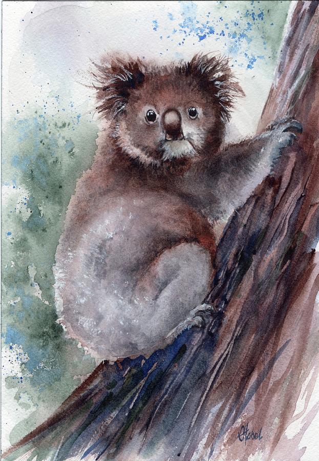 Koala painting Painting by Chris Hobel
