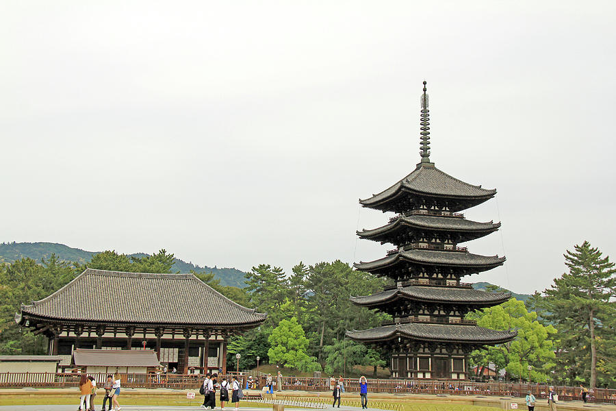 Kofuku-ji Temple - Nara, Japan Photograph by Richard Krebs