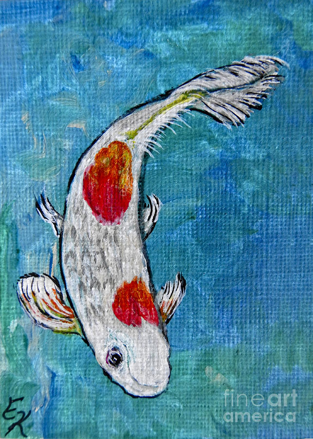 Koi Fish Painting Painting by Ella Kaye Dickey