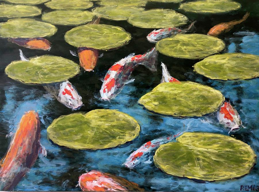 Koi Painting - Koi Fish by Paul Emig Koi Painting - Koi Fish by Paul Emig