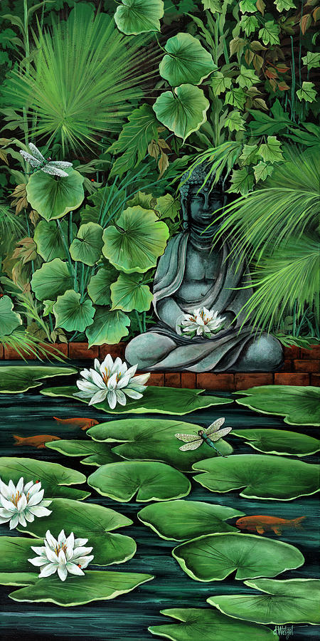 Koi Pond Painting - Koi Pond by Debbi Wetzel