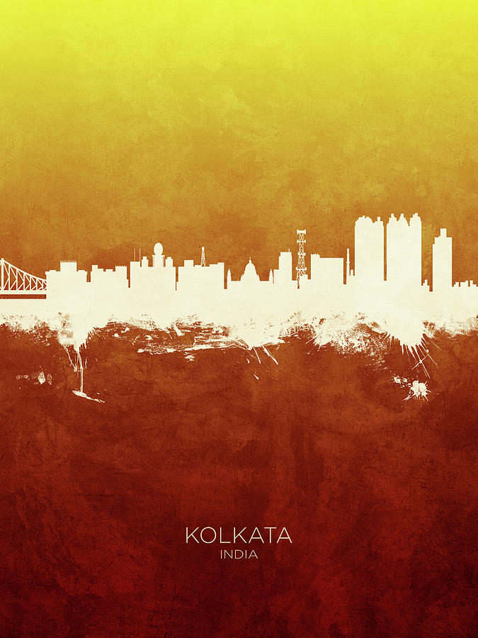 Kolkata India Skyline Digital Art by Michael Tompsett