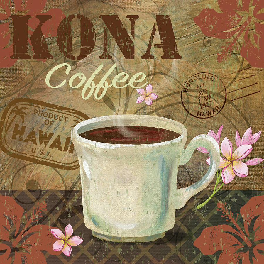 Coffee Mixed Media - Kona Coffee by Fiona Stokes-gilbert