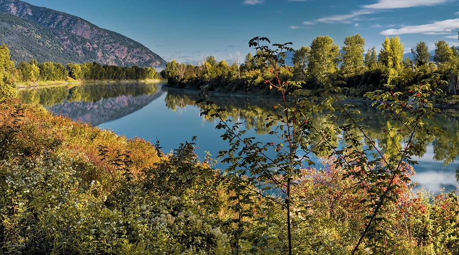 Kootenai River Valley Autumn Photograph by Leland D Howard