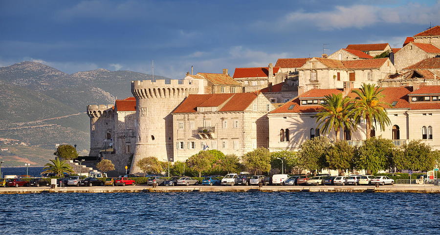 Architecture Photograph - Korcula, Old Town At The Seafront by Jan Wlodarczyk