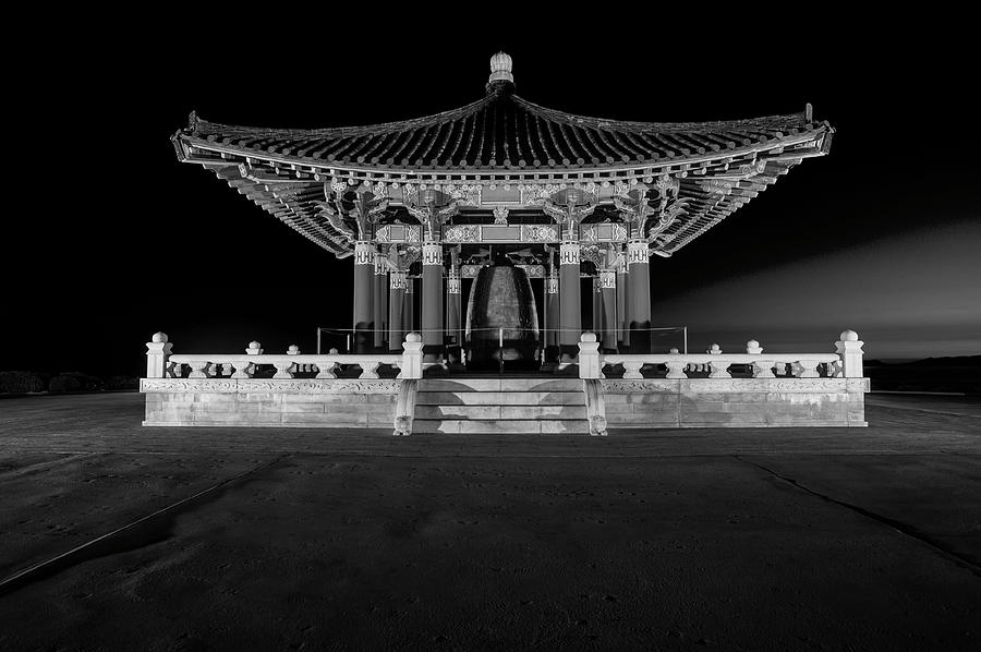 Black And White Photograph - Korean Friendship Bell 3 by Craig Brewer