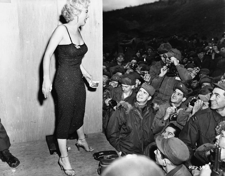 Korean War, Marilyn Monroe Entertains Photograph by Pr Inc