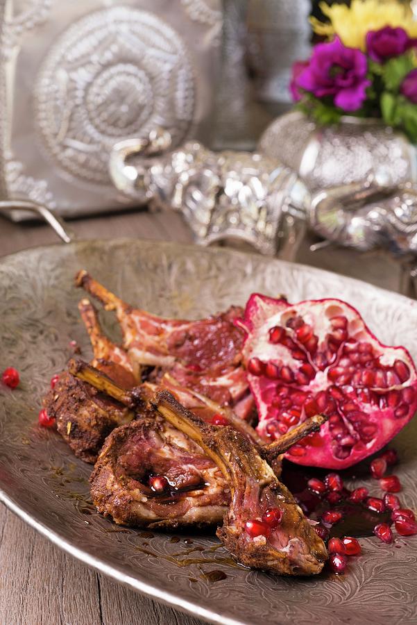 Korma Lamb Chops With Pomegranate Seeds Photograph by Great Stock!